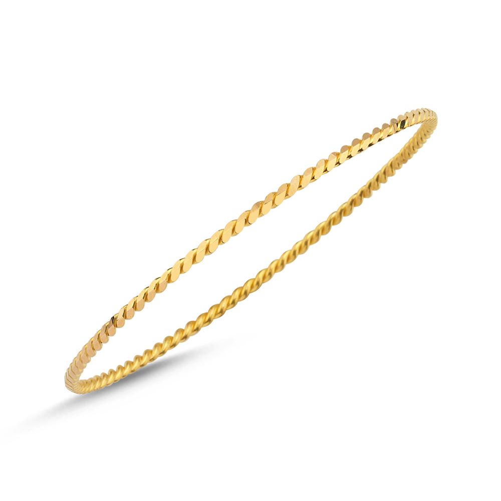 22 Ayar Ankara İkili Burma Altın Bilezik 10 Gr