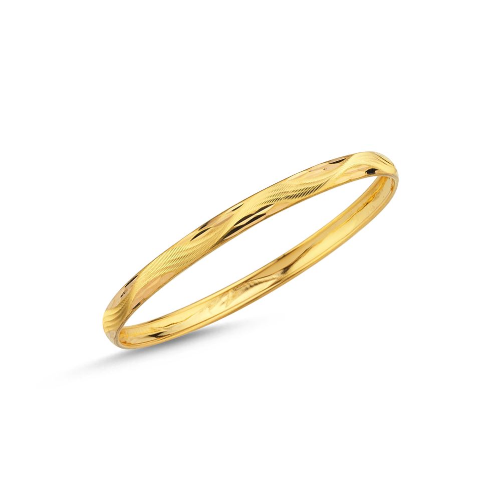 22 Ayar Hediyelik Şarnel Altın Bilezik 6mm 6 Gr