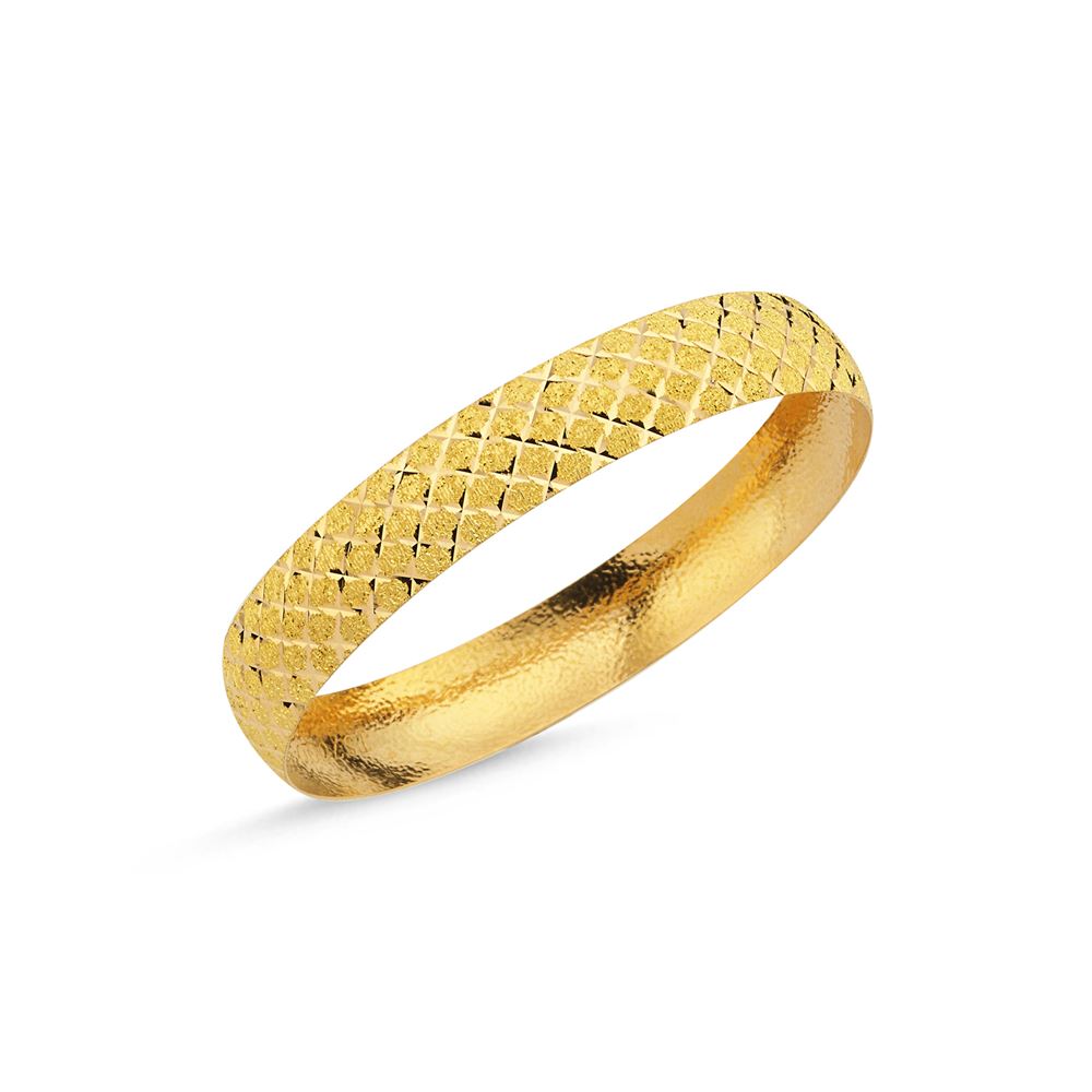22 Ayar Tel Altın Bilezik 12mm 15 Gr