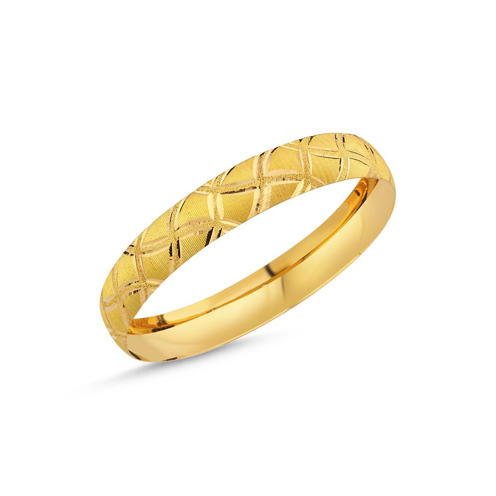 22 Ayar Tel Altın Bilezik 12mm 15 Gr