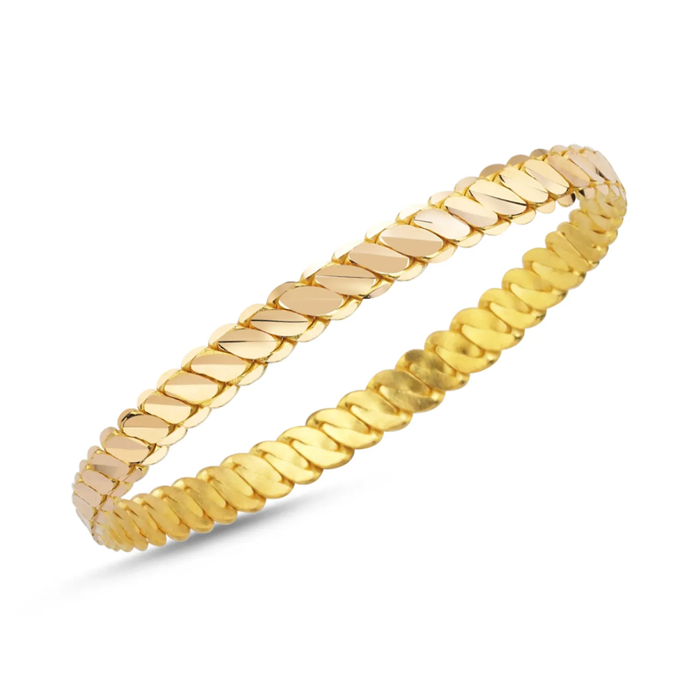 22 Ayar Üçlü Burma Altın Bilezik 35 Gr