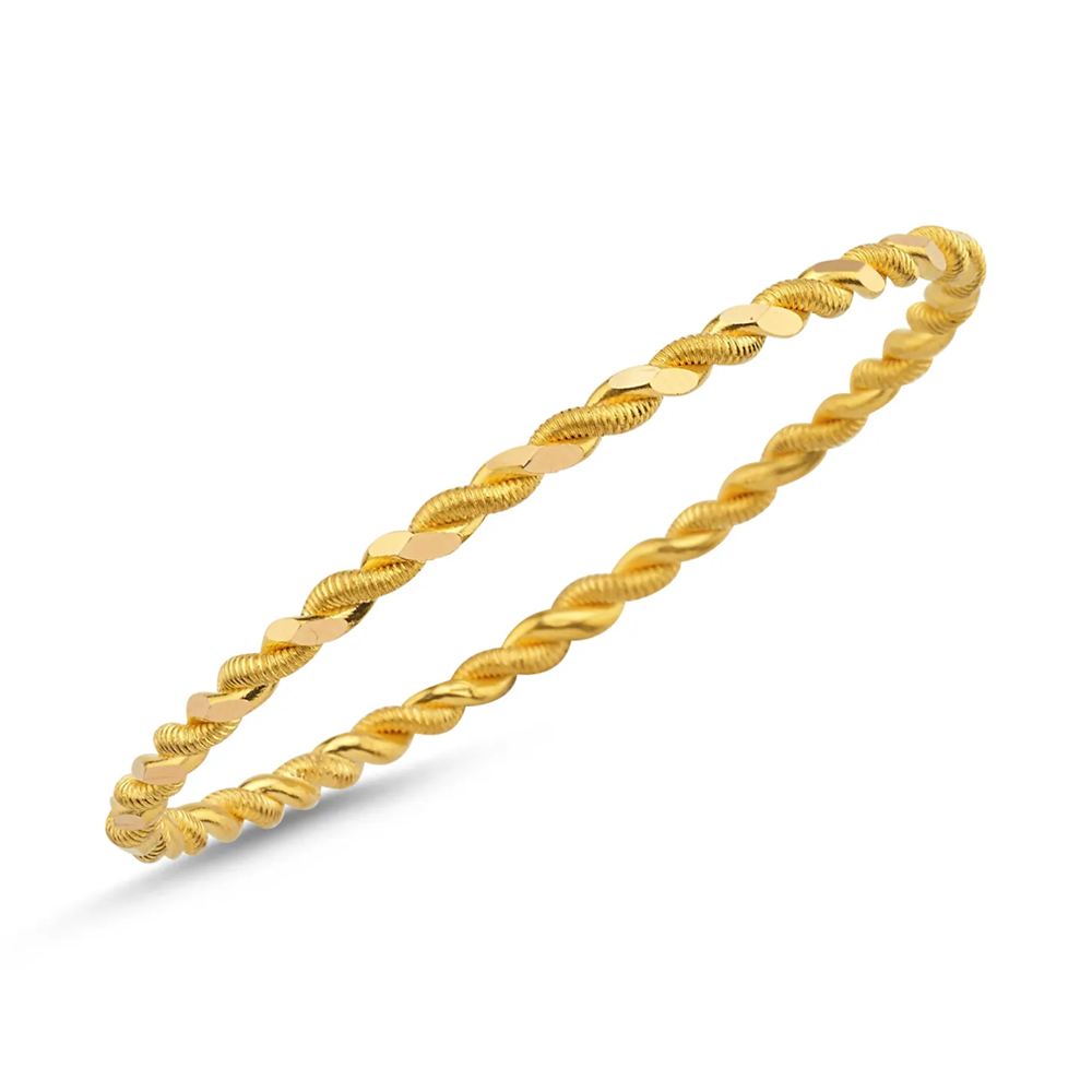 22 Ayar İkili Burma Altın Bilezik 30 Gr