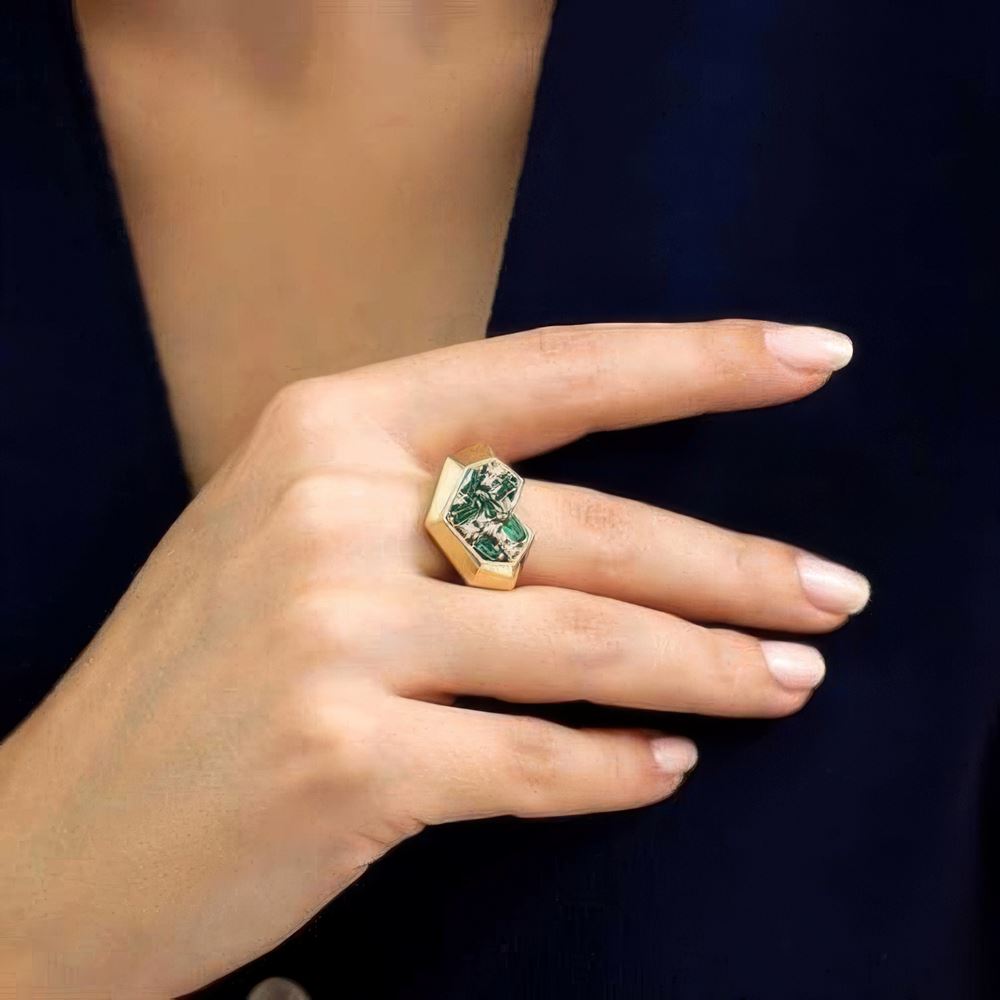 Baget Taşlı Kalp Yüzük