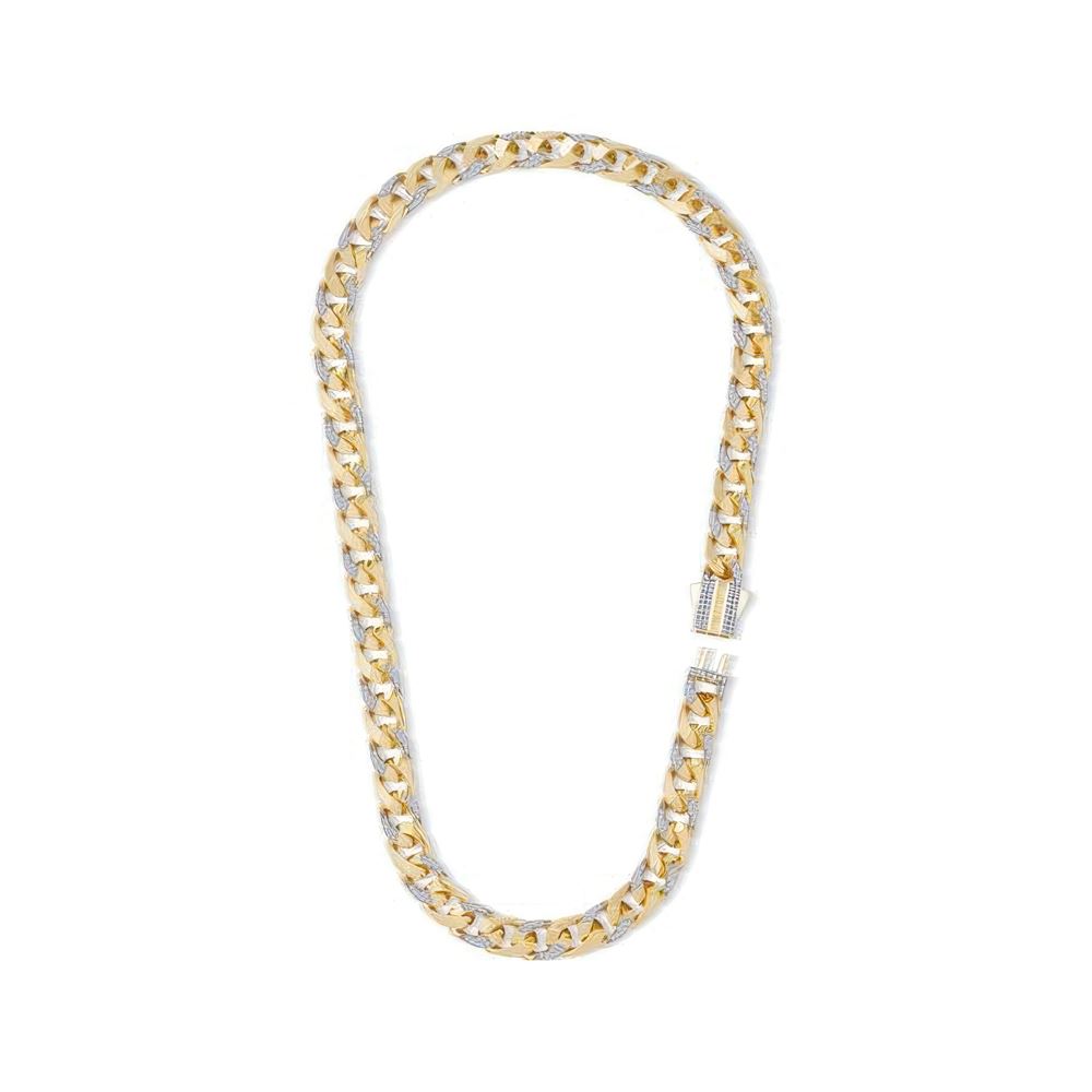 9Mm Taşlı Piramit Gurmet Zincir 45 Cm