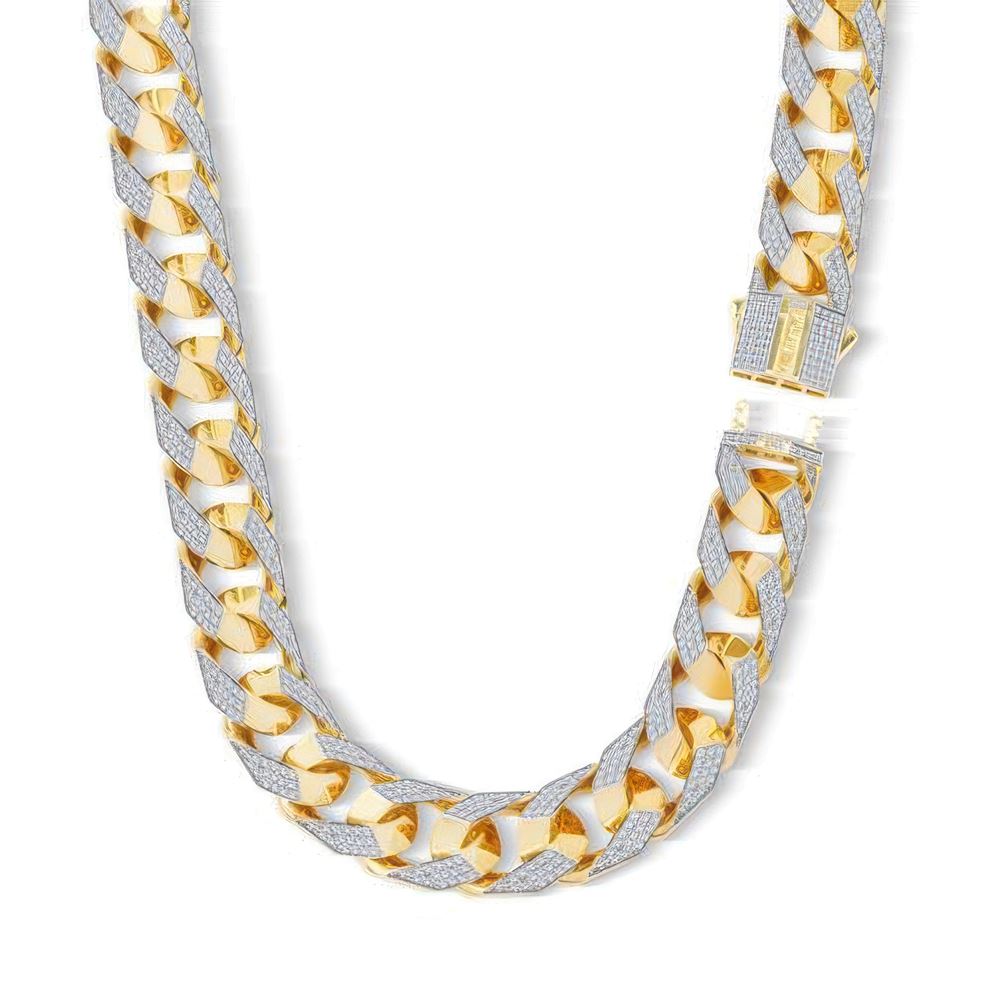 15Mm Taşlı Piramit Gurmet Zincir 45 Cm