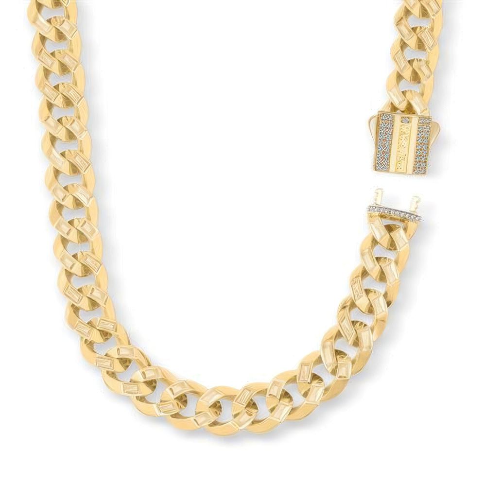 11Mm Altın Kalemli Gurmet Zincir 45Cm