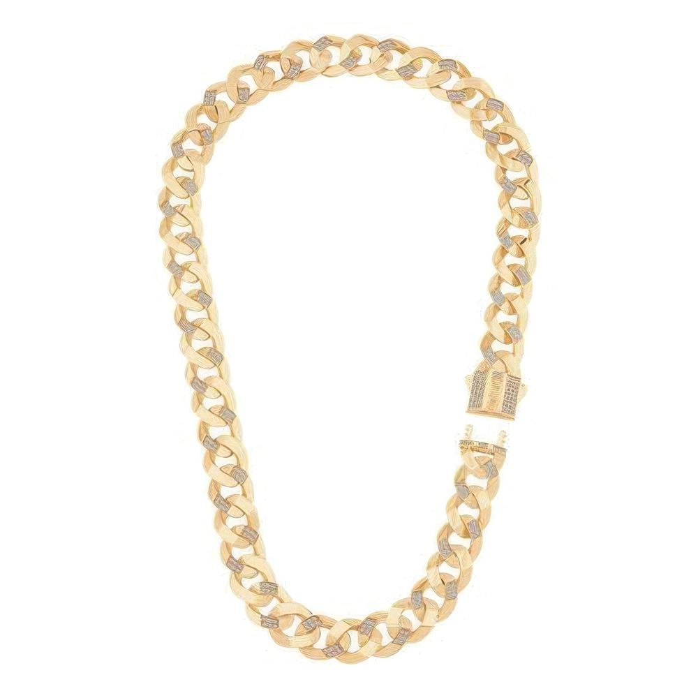 13Mm Altın Taşlı Gurmet Zincir 45 Cm