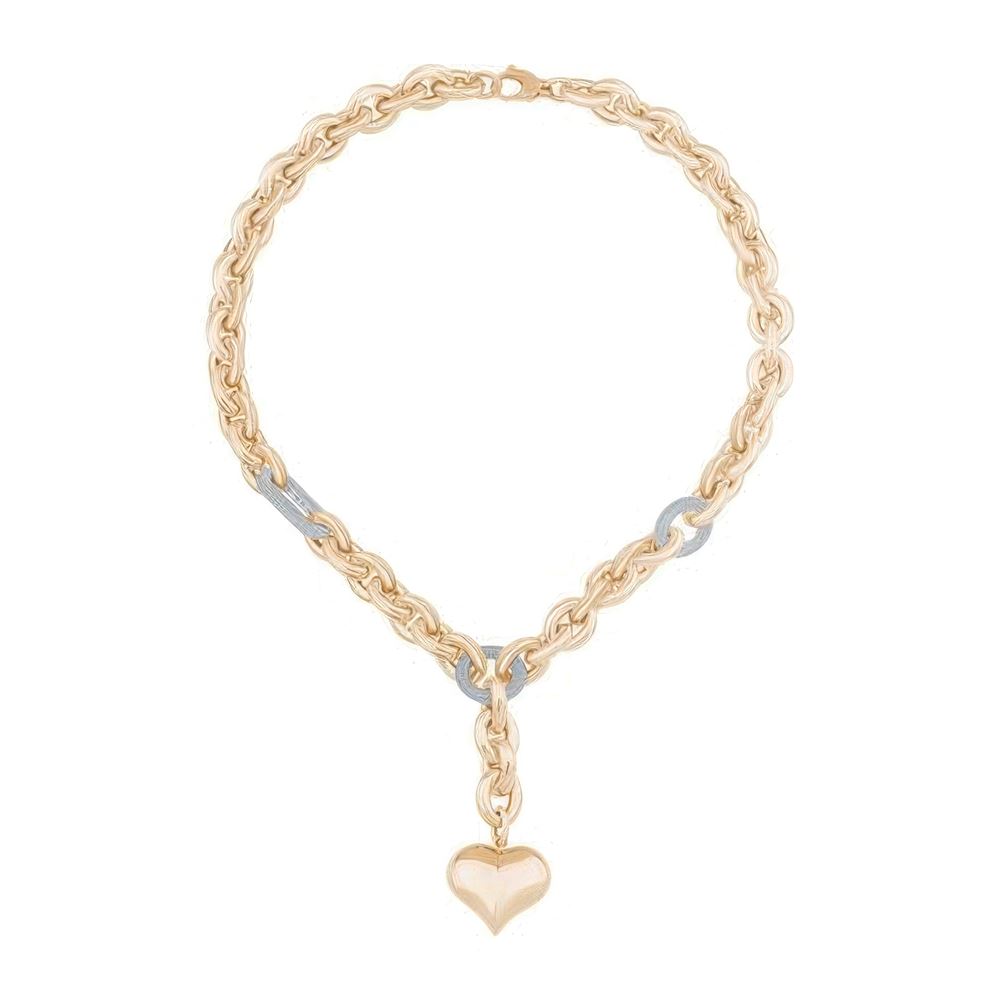 İtalyan Tasarım Kalp Zincir 45Cm-7Mm
