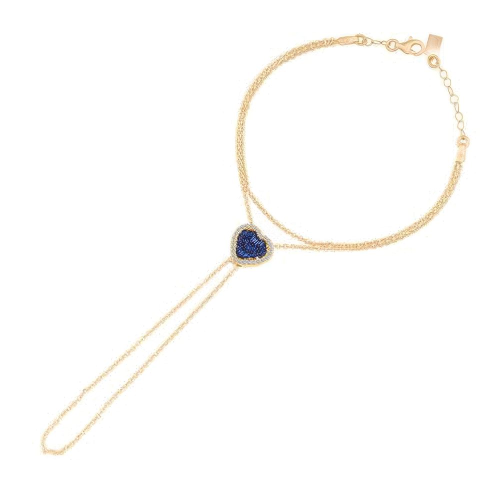 Mavi Taşlı Kalp Şahmeran