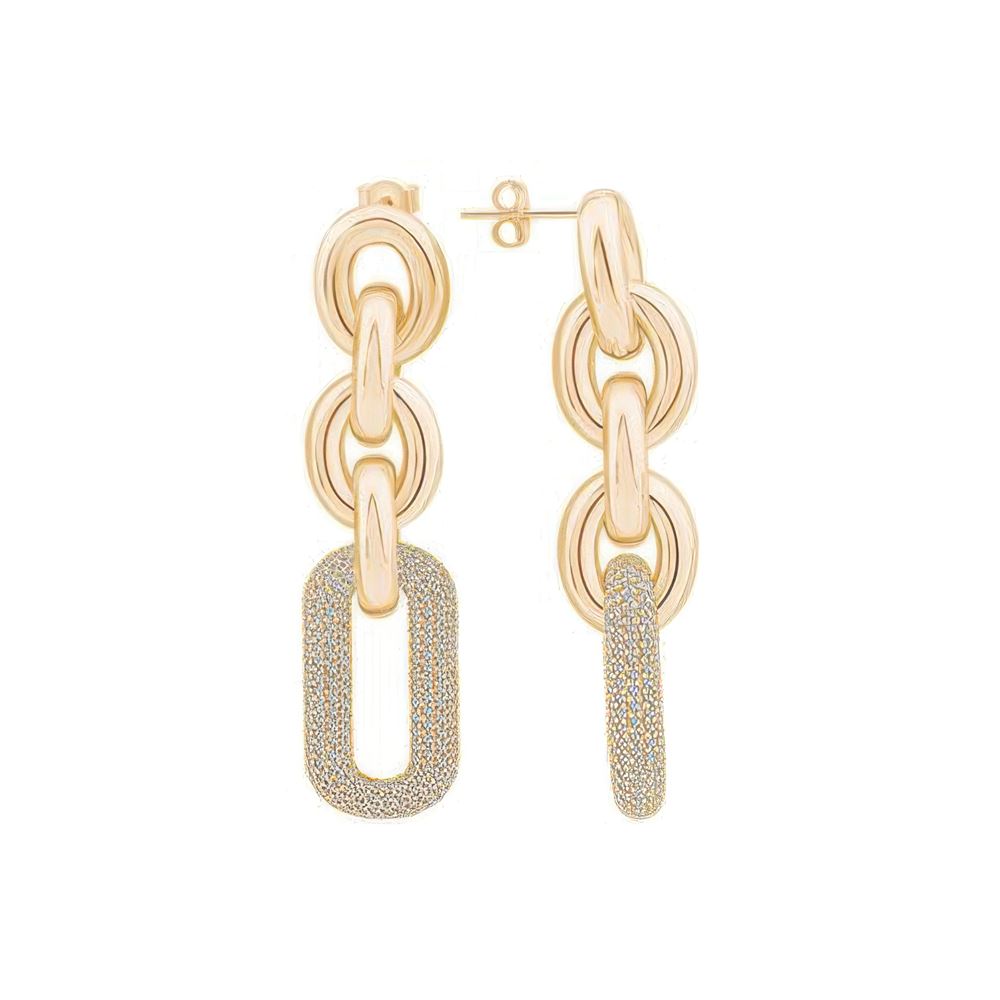 Taşlı Zincir Küpe