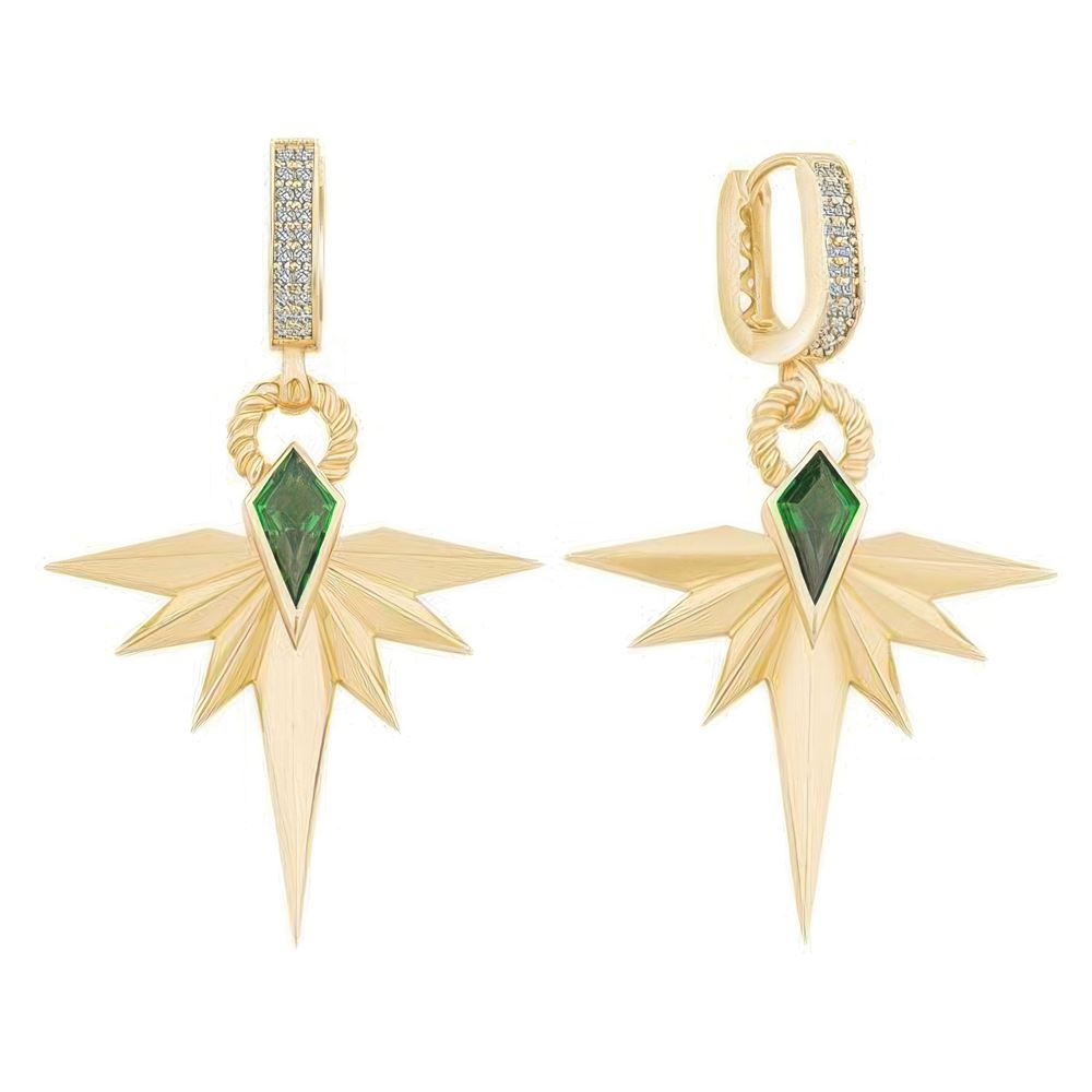 Taşlı Yarım Kuzey Yıldızı Küpe