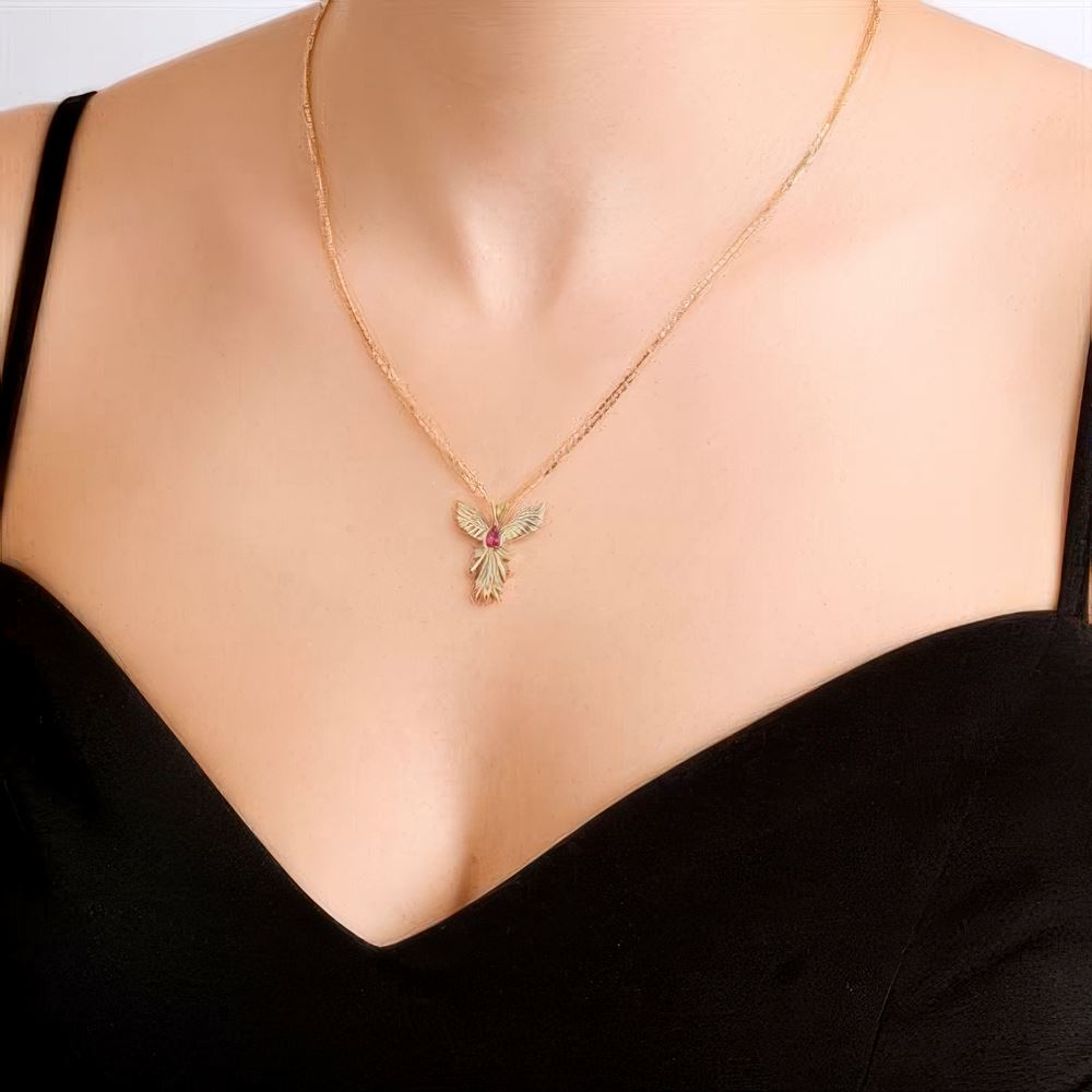 Anka Kuşu Kolye 45Cm Zincir