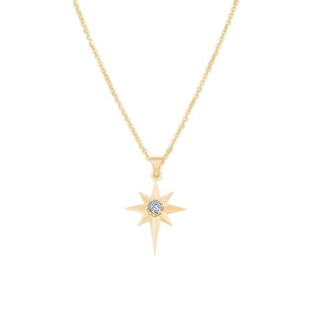 Kuzey Yıldız Tasarım Kolye 45Cm Zincir