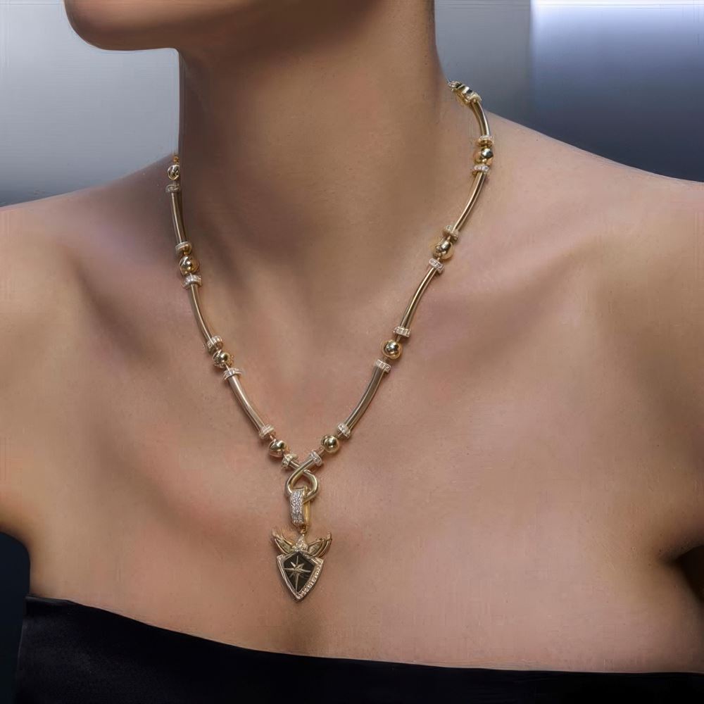 Tasarım Silindir Kolye 50Cm Zincir