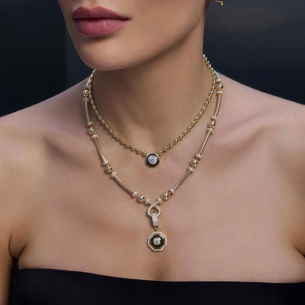 Tasarım Silindir Kolye 50Cm Zincir