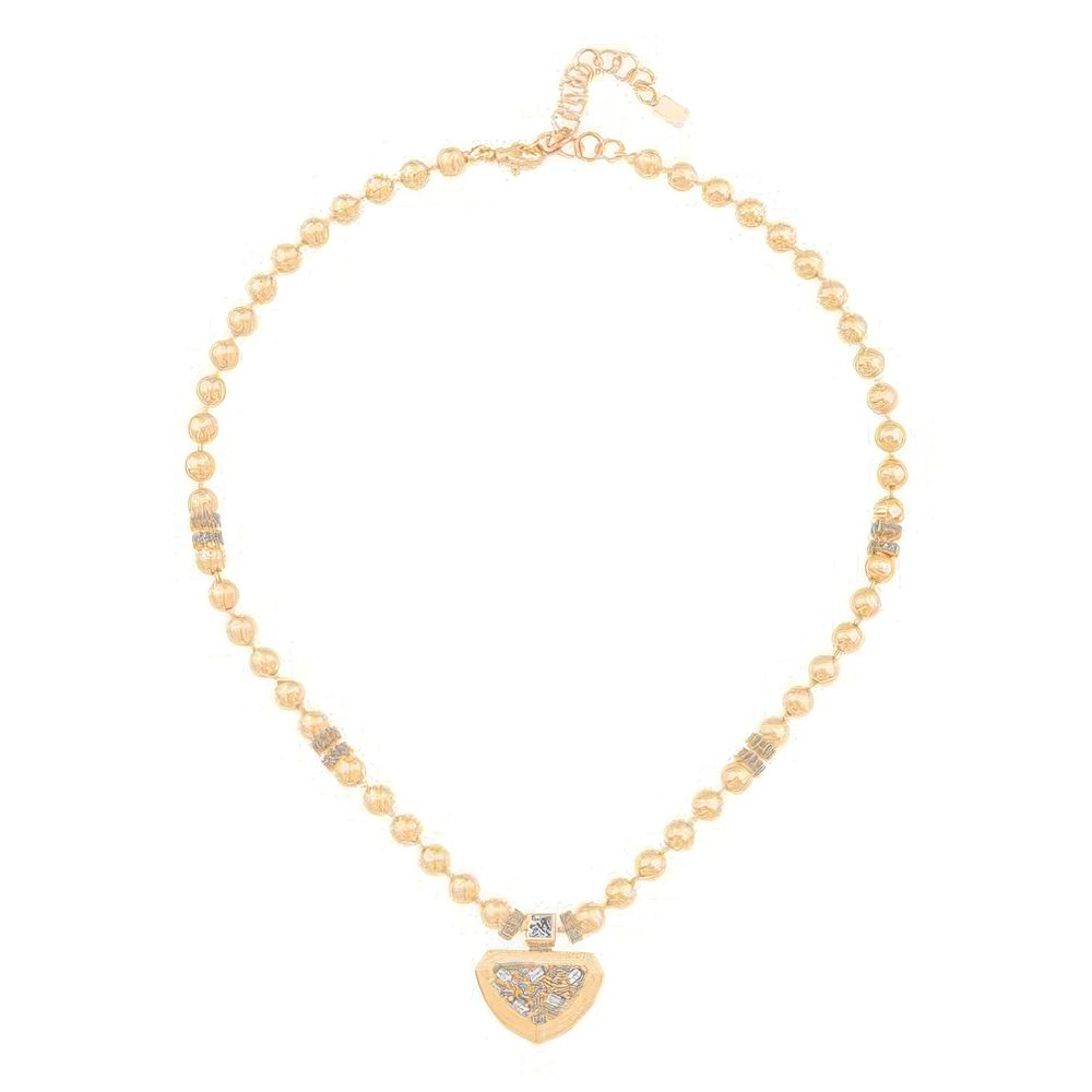 Siyah Mineli Tasarım Kolye 50Cm Zincir