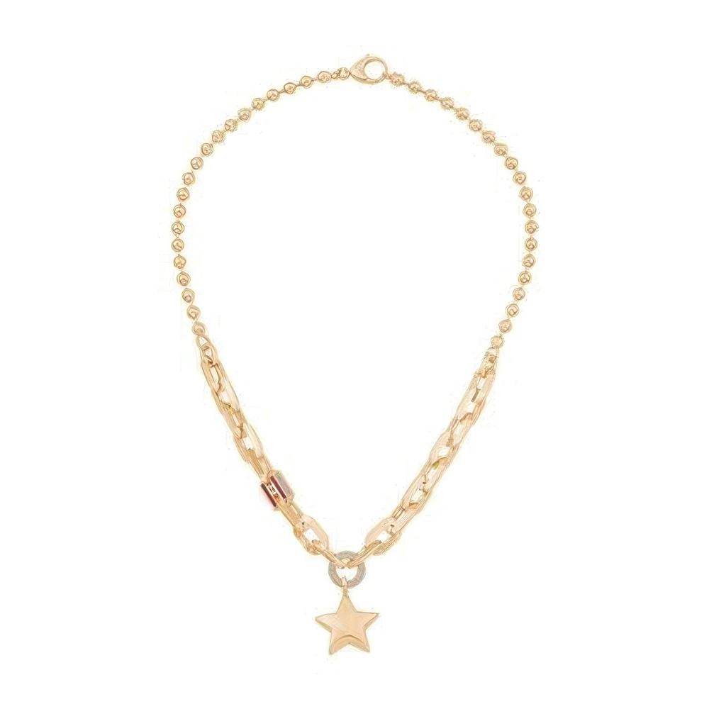 Taşlı Yıldız Tasarım Kolye 50Cm Zincir