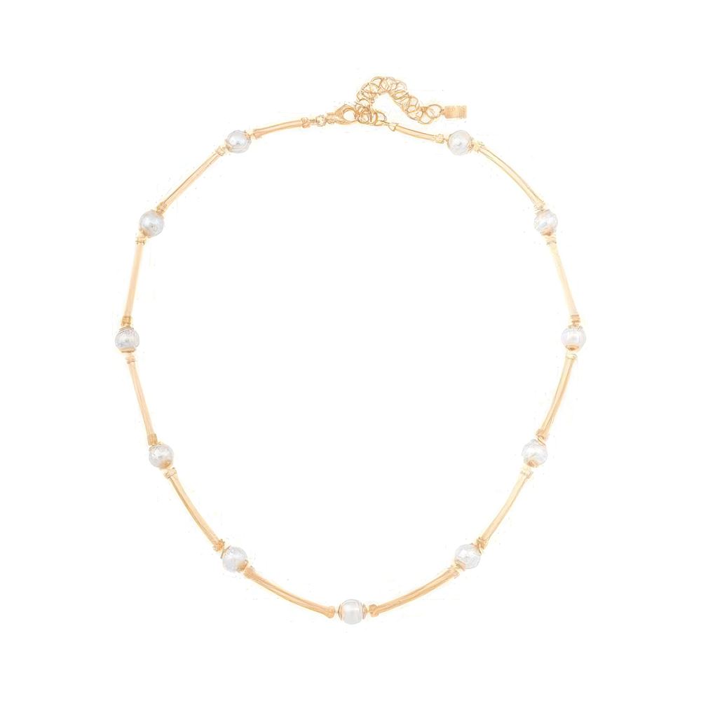 İnci Silindir Kolye 43 Cm Zincir