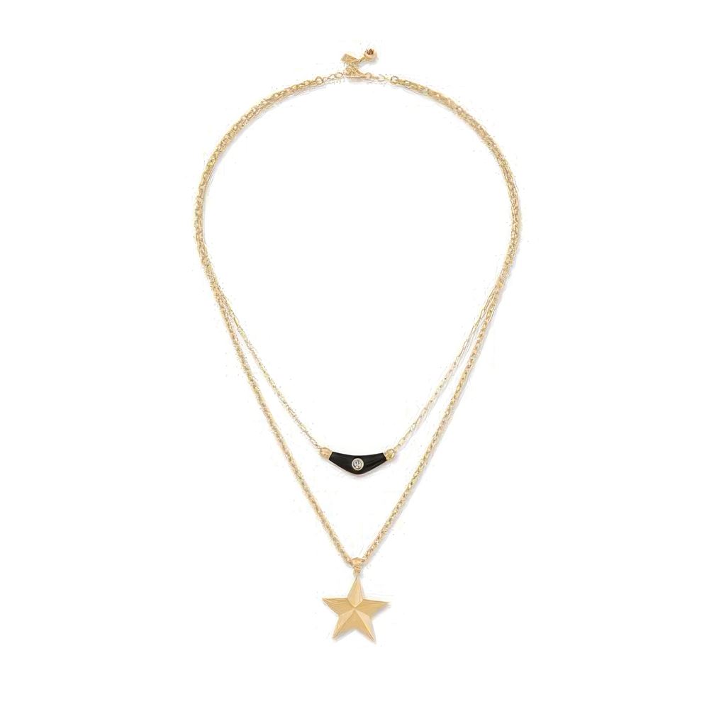 İkili Yıldız Trend Kolye 50 Cm Zincir