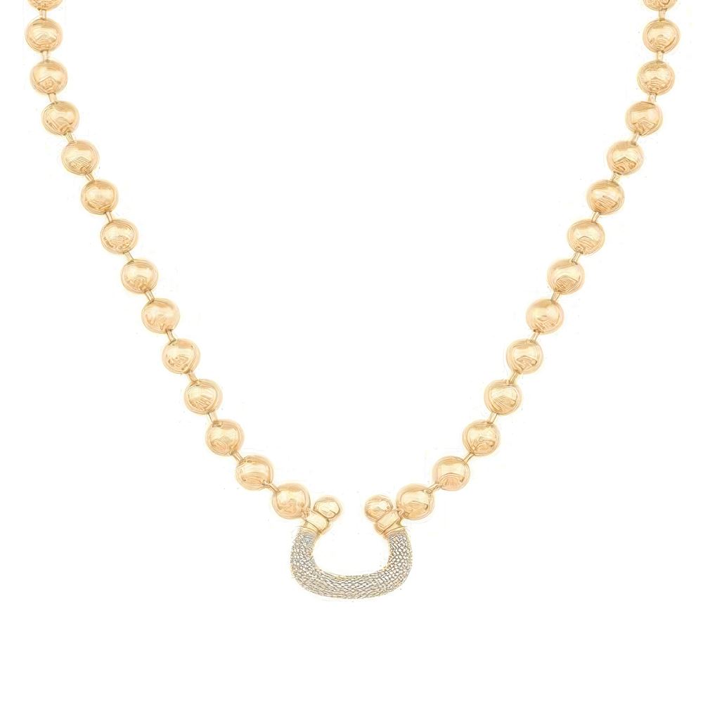 Top Zincirli U Form Kolye 50 Cm Zincir