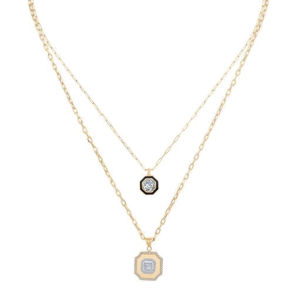 Çift Zincir Trend Kolye 50 Cm Zincir