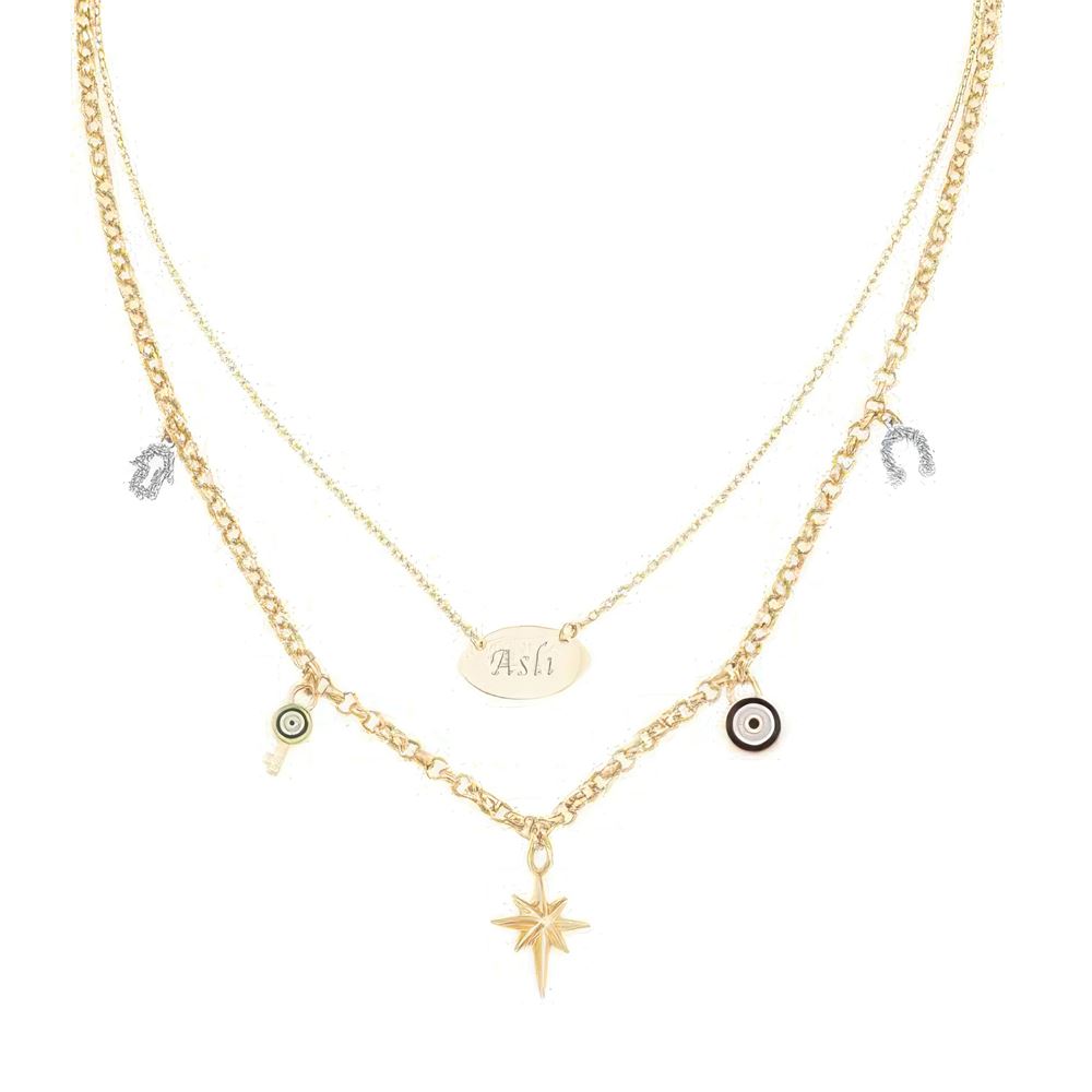 İsimli Şans Kolye 50 Cm Zincir