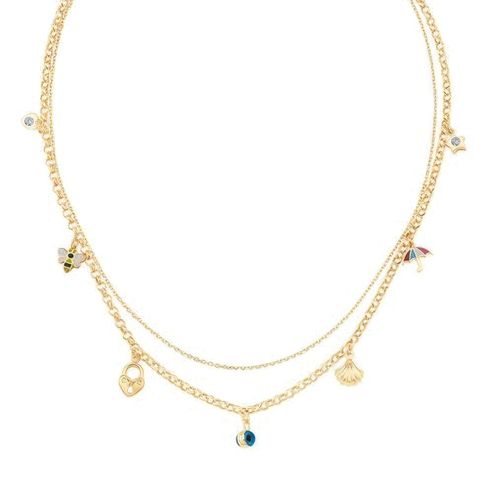 Nazar Boncuklu Şans Kolye 50 Cm Zincir