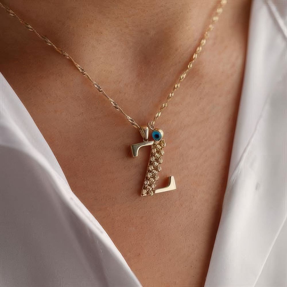 Z Harf Altın Kolye 55Cm Zincir