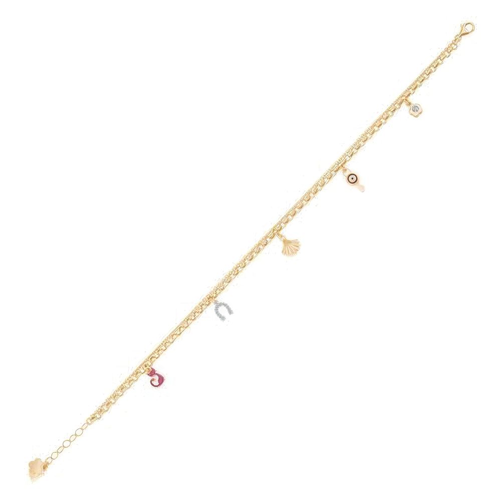 Deniz Kabuğu Şans Altın Halhal