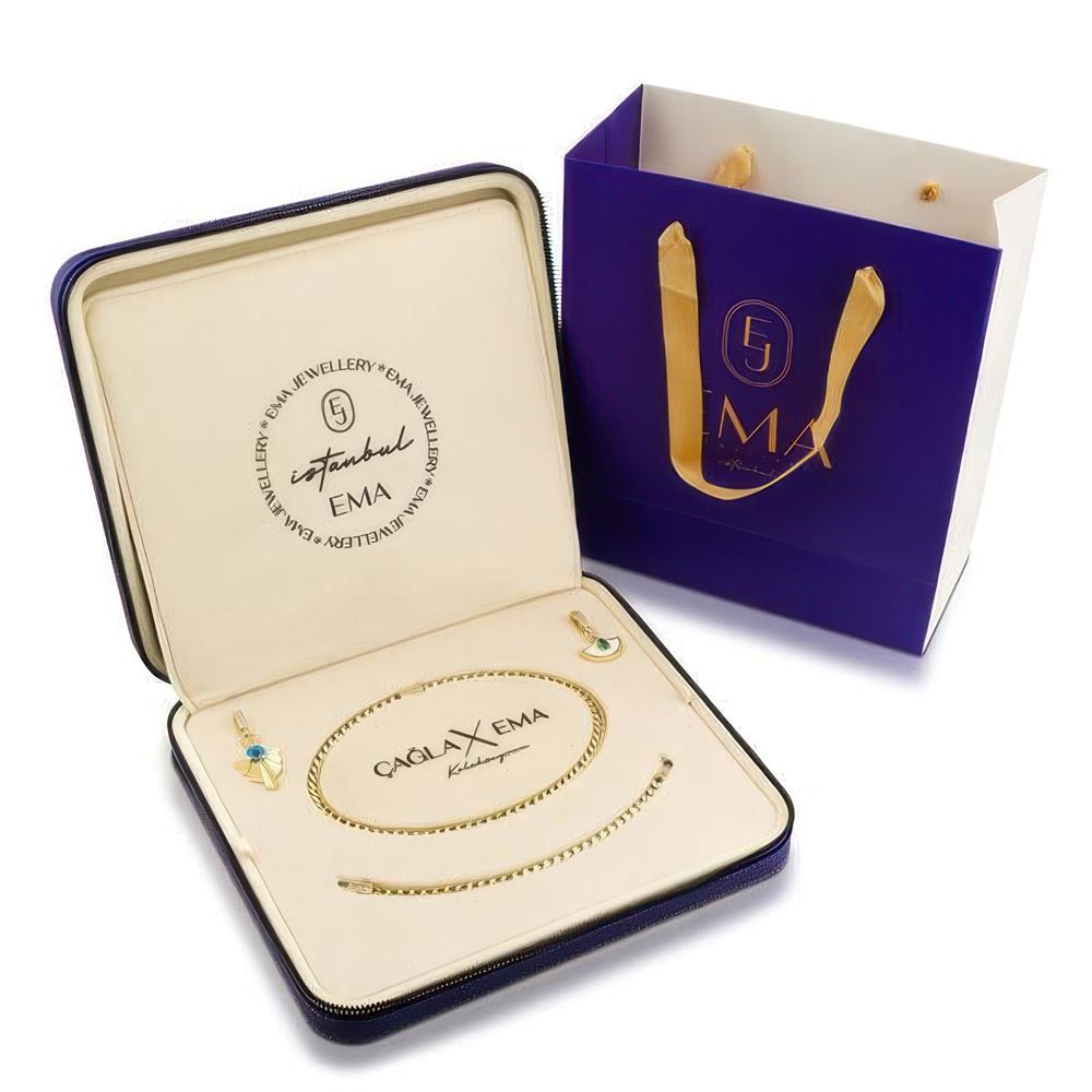 Altın Göz Bebeğim Kolye 55Cm Zincir