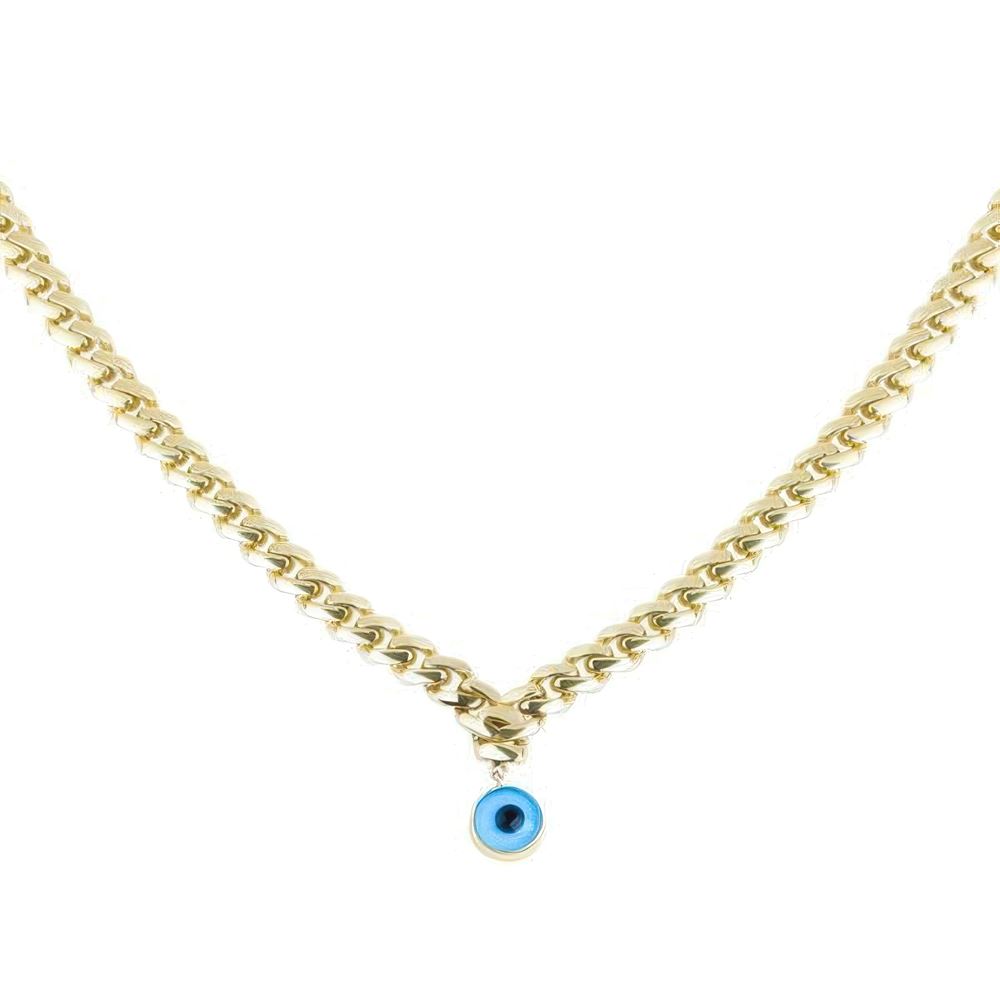 Altın Göz Bebeğim Kolye 55Cm Zincir
