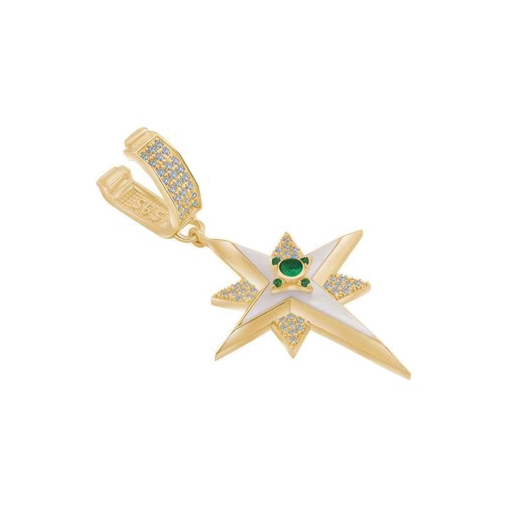 Mineli Taşlı Kuzey Yıldızı  Charm