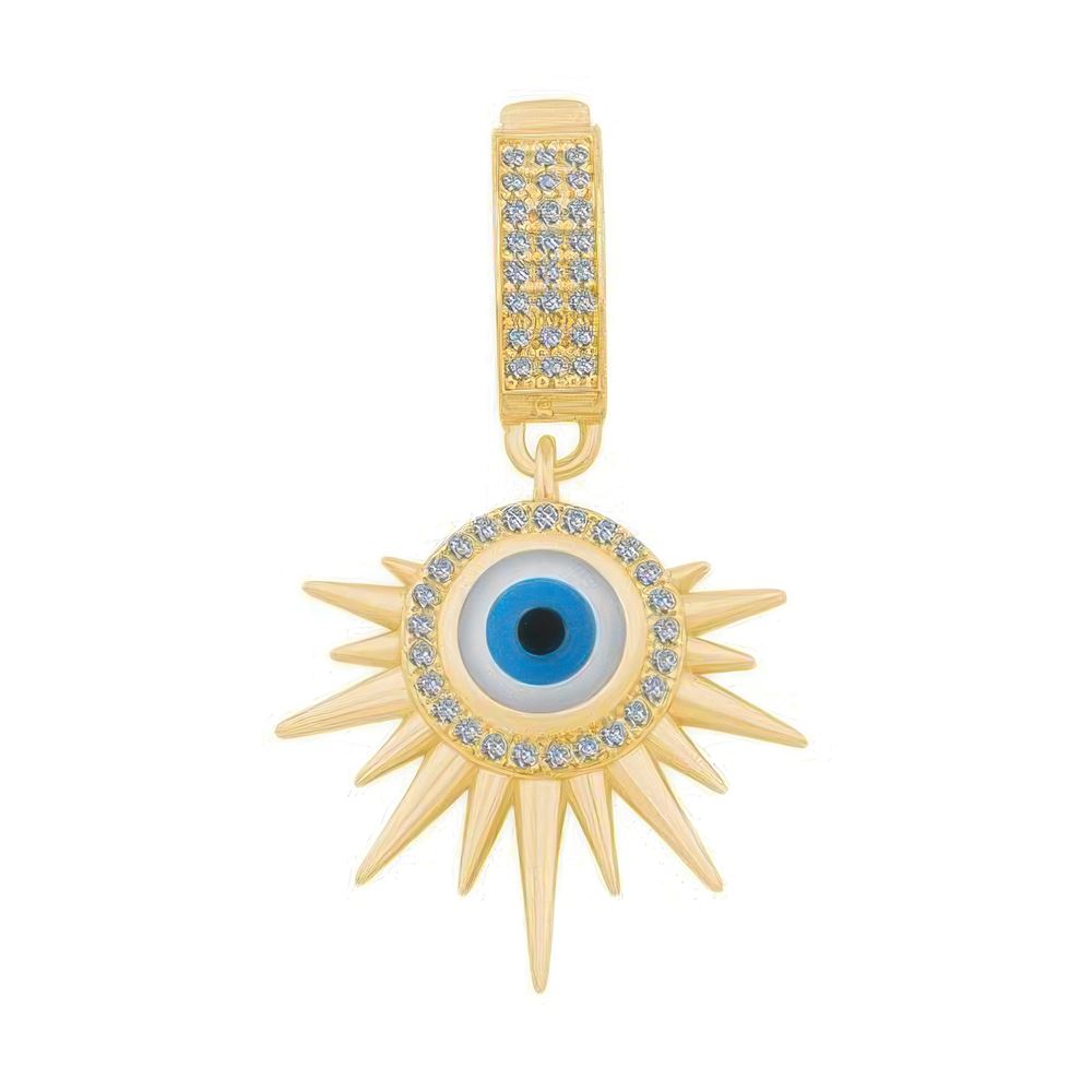 Nazar Boncuklu Taşlı Charm