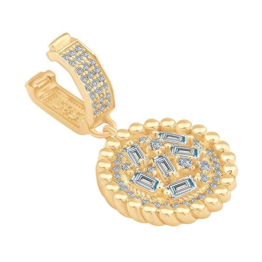 Baget Taşlı Yuvarlak Charm