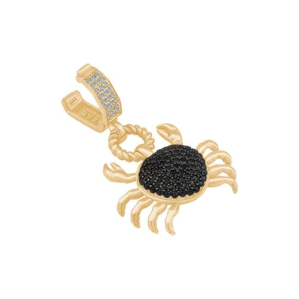 Siyah Taşlı Yengeç Charm