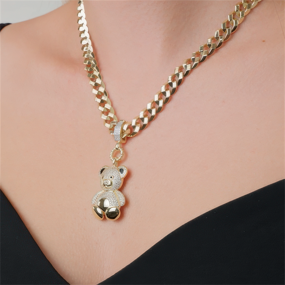 Taşlı 3D Ayıcık Charm