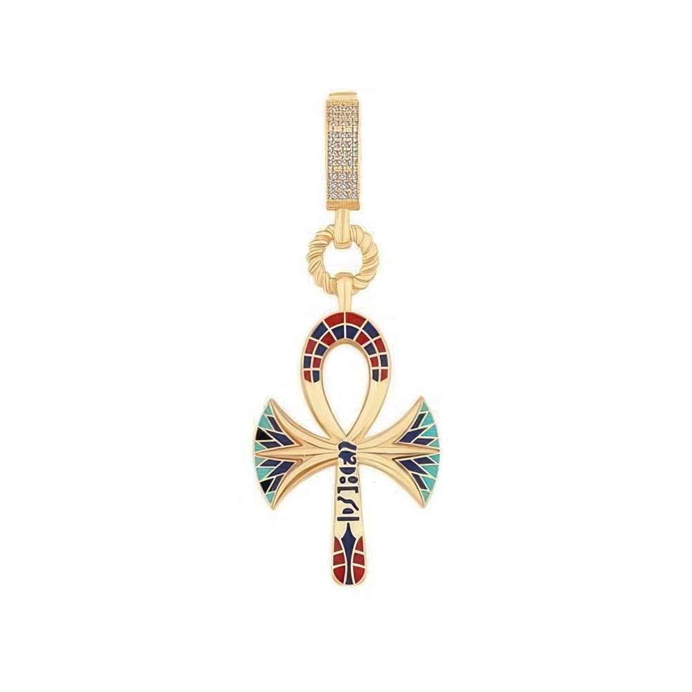 Renkli Ankh Charm Kolye Ucu