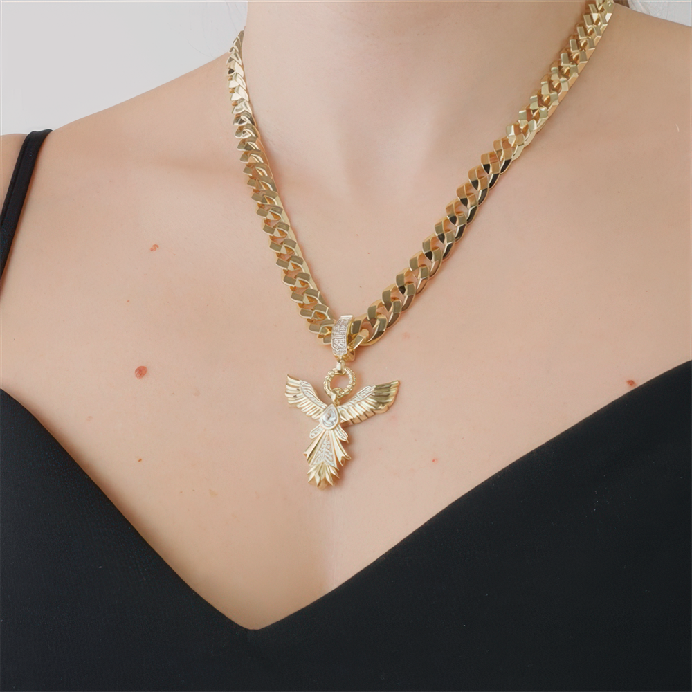 Zümrüt Taşlı Anka Kuşu Charm