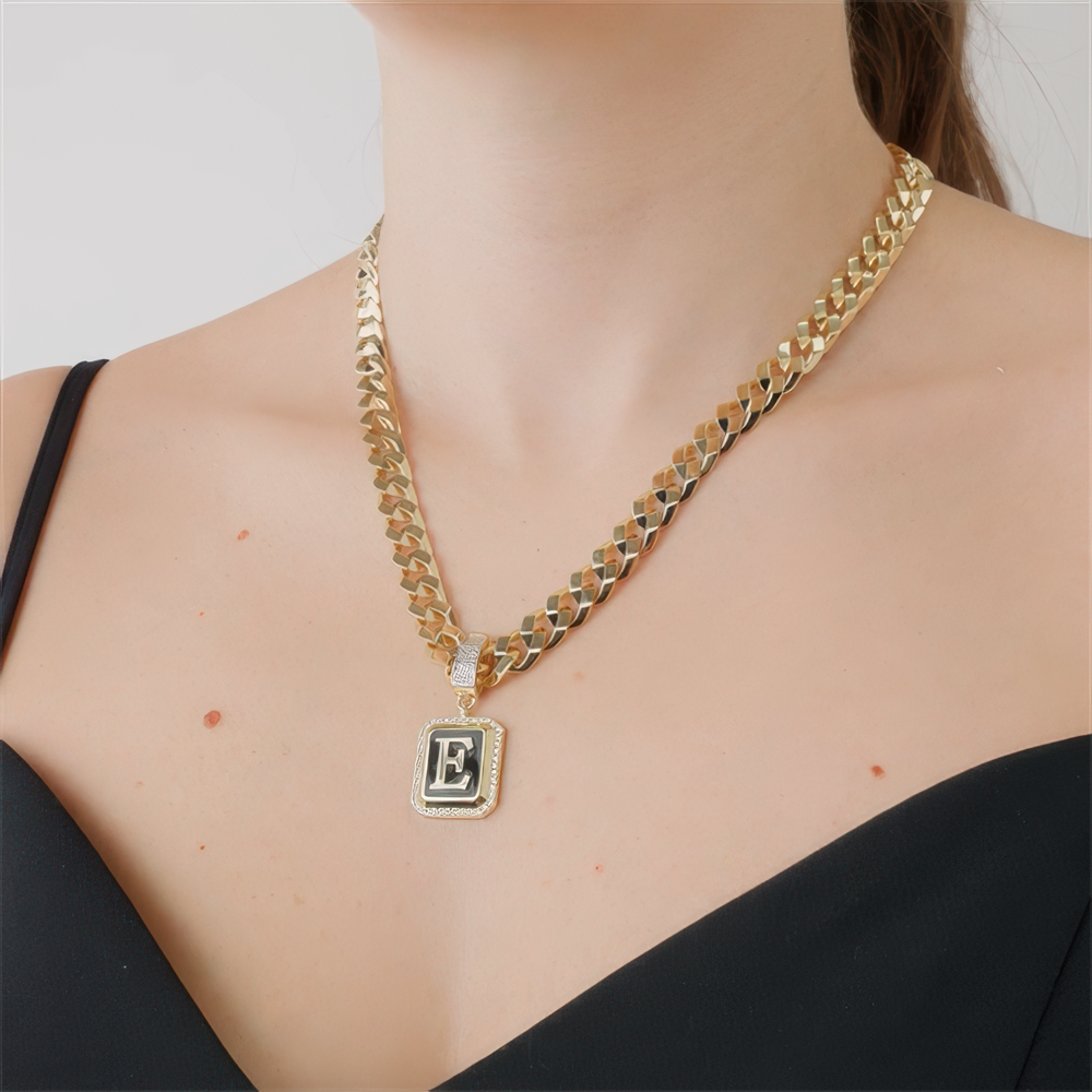 Taşlı Harf Kolye Ucu Charm