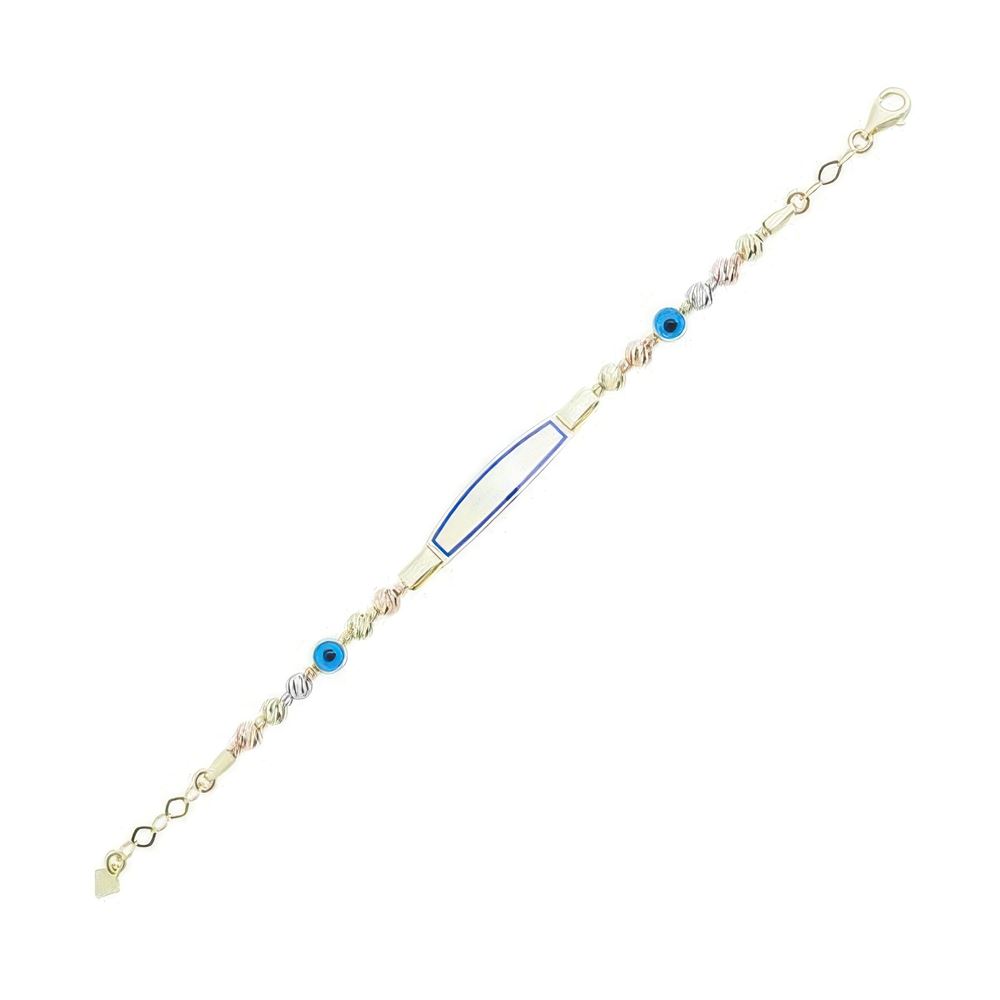 Mavi Mineli Çocuk Künyesi 15Cm Bileklik