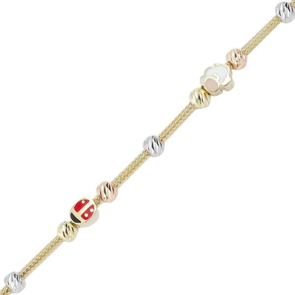 Uğur Böceği Mineli Çocuk Bilekliği 15Cm Bileklik