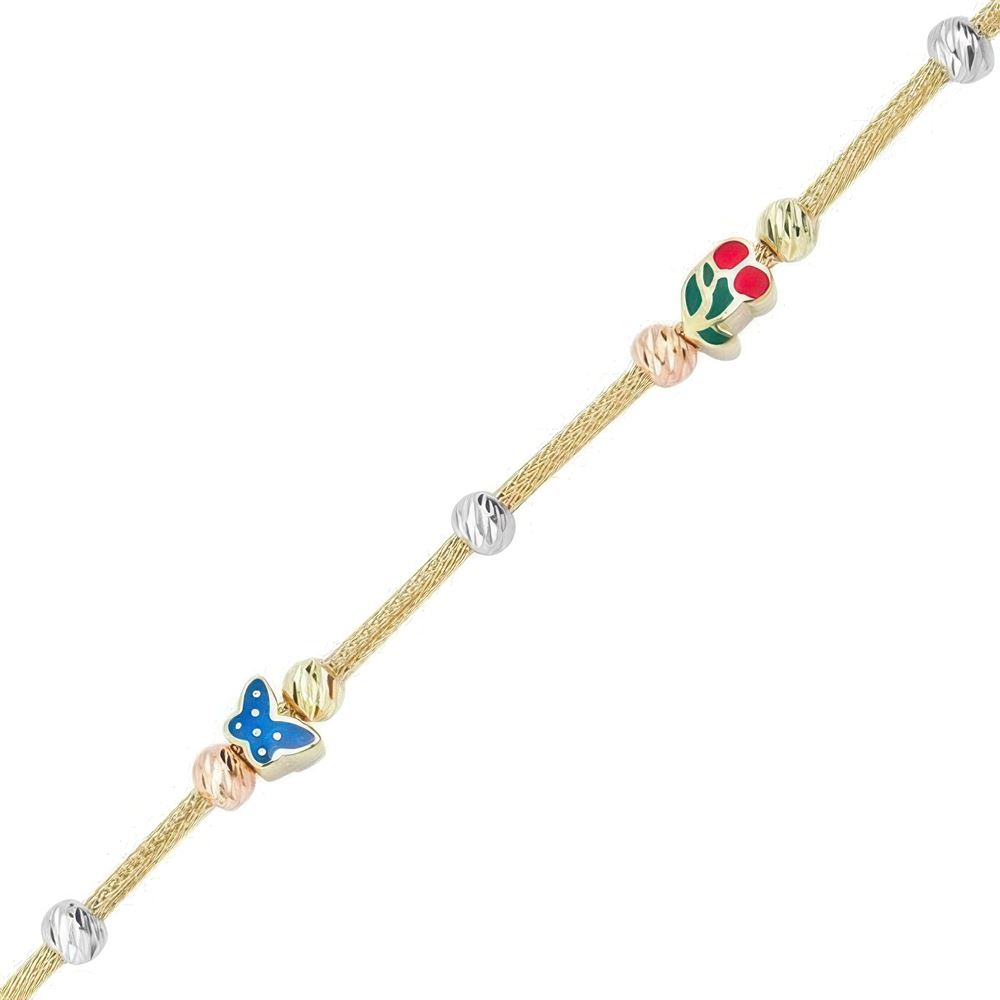 Kelebek Mineli Çocuk Bilekliği 15Cm Bileklik