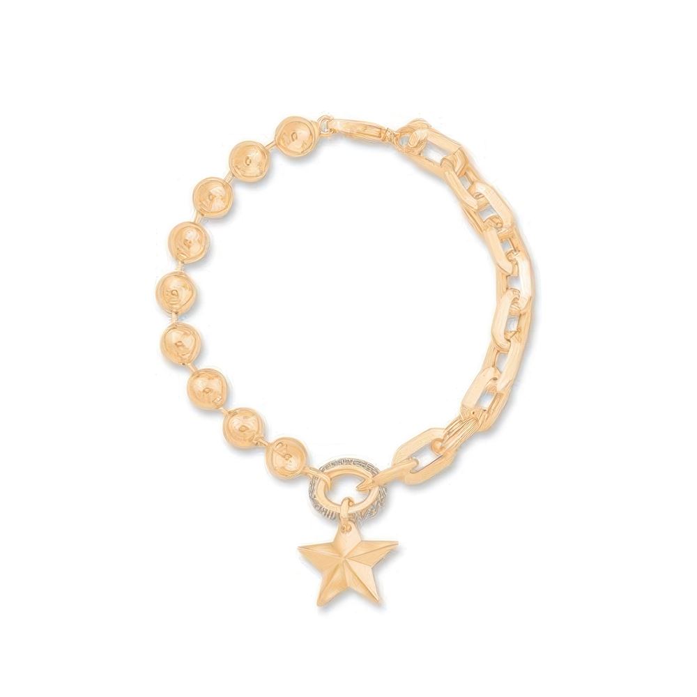 İtalyan Top Zincir Yıldız Bileklik 18CM