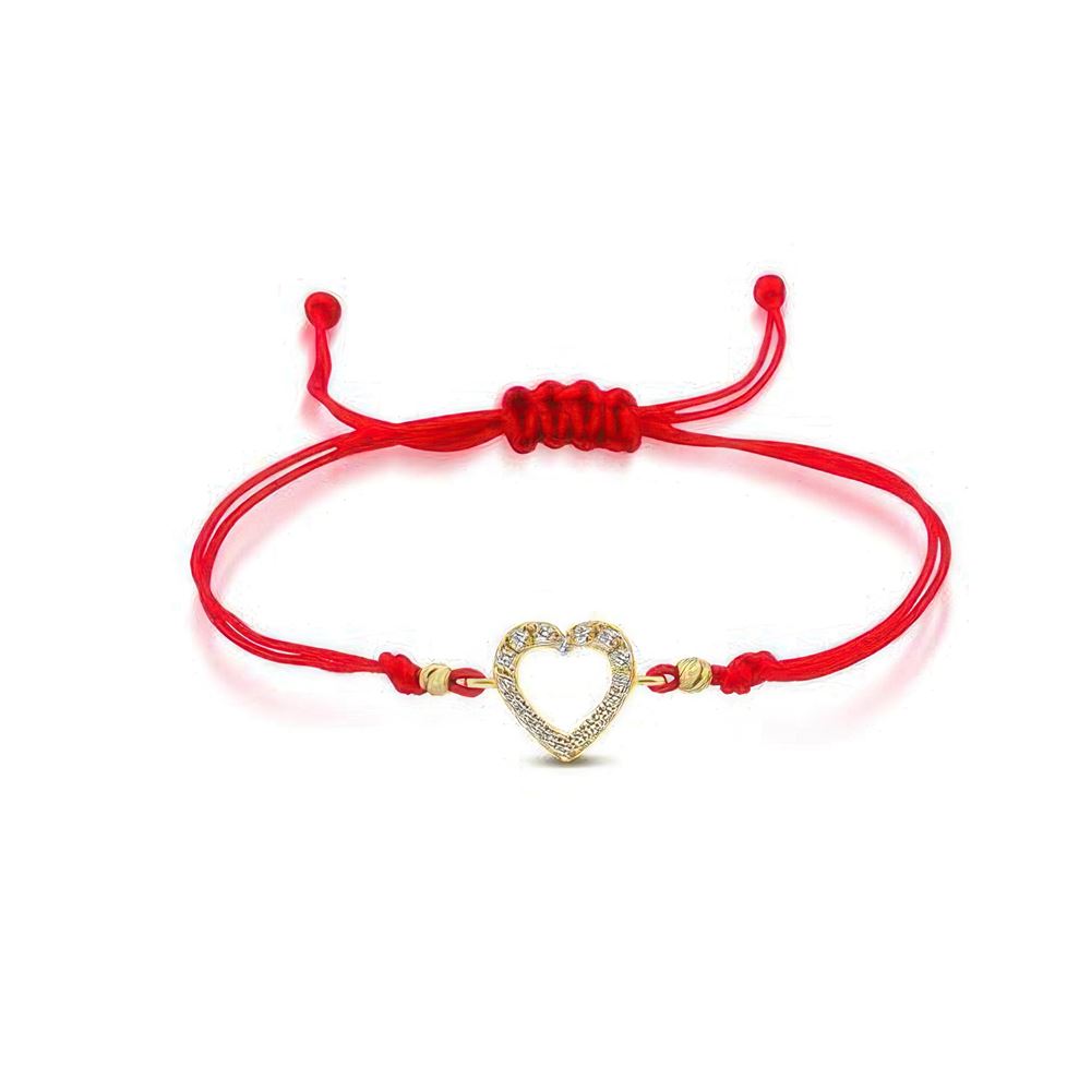 Altın Kalp Taşlı Bileklik AYARLANABİLİR