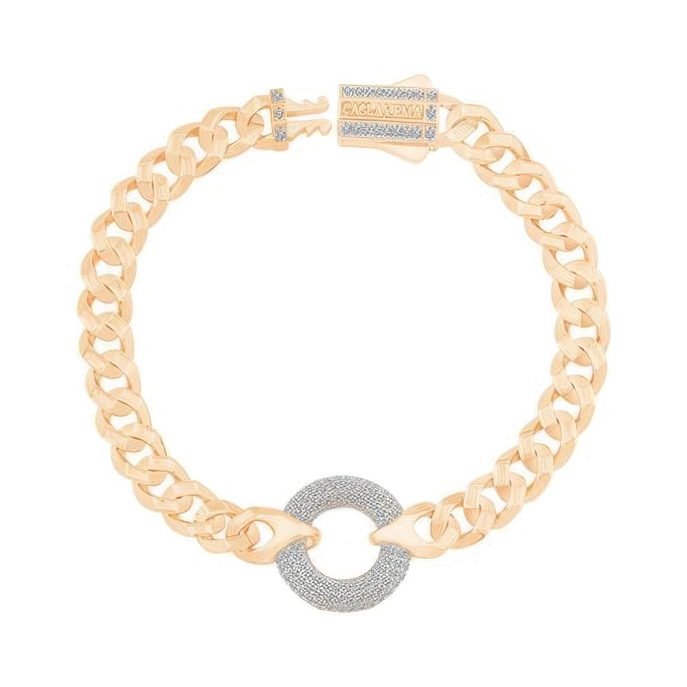 Halka Taşlı Gurmet Altın Bileklik 18Cm