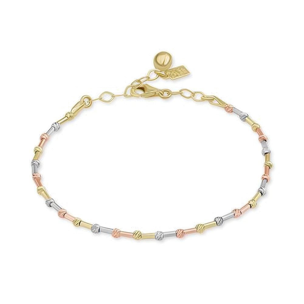 Altın Silindir Top Bileklik 18CM