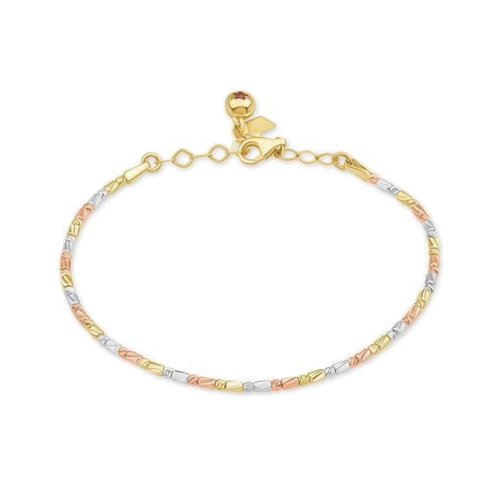 Silindir Top Top Altın Bileklik 18CM