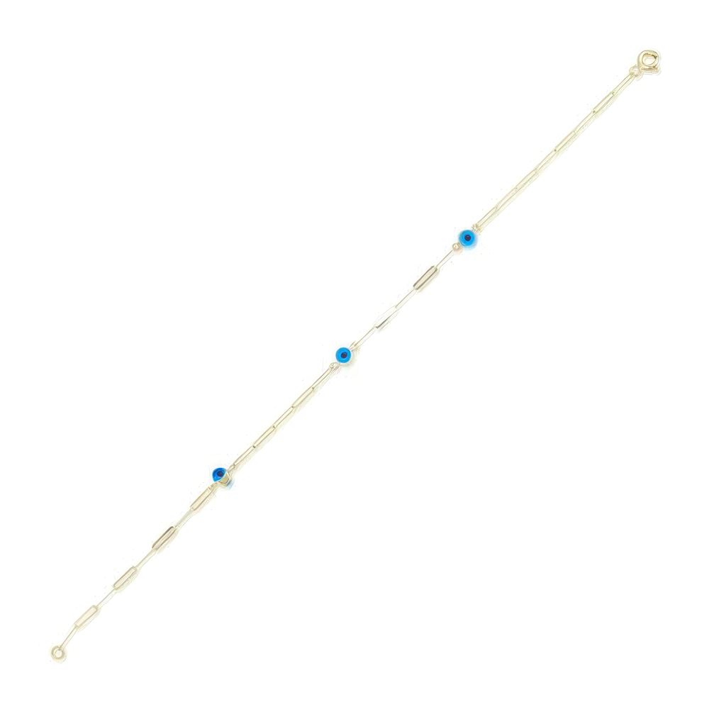 Göz Boncuklu 14 Ayar Altın Bileklik 18CM