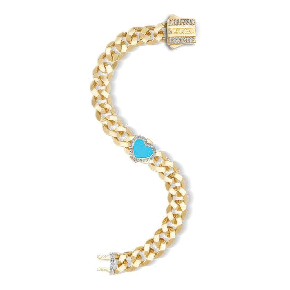 Mavi Kalp 9Mm Bileklik Charm