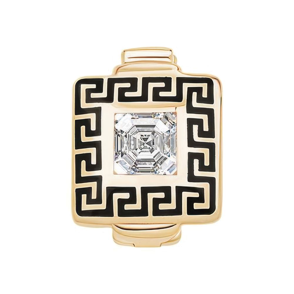 Siyah Kare Greek 9Mm Bileklik Charm